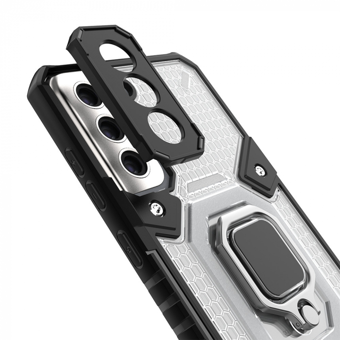 Husa antisoc Samsung Galaxy S21, Honeycomb Armor, Negru [6]
