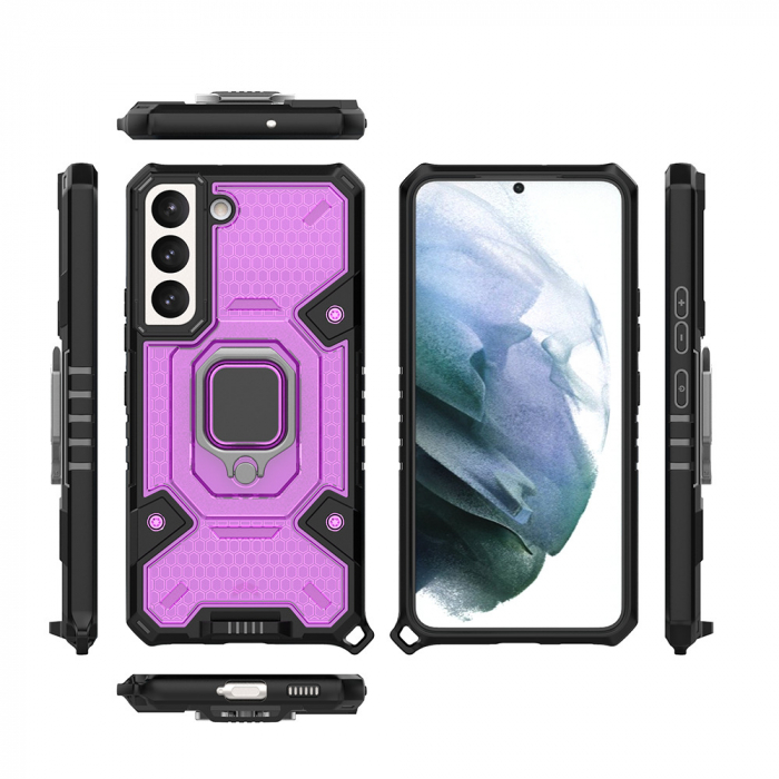 Husa antisoc Samsung Galaxy S22, Honeycomb Armor, Rose Violet [5]