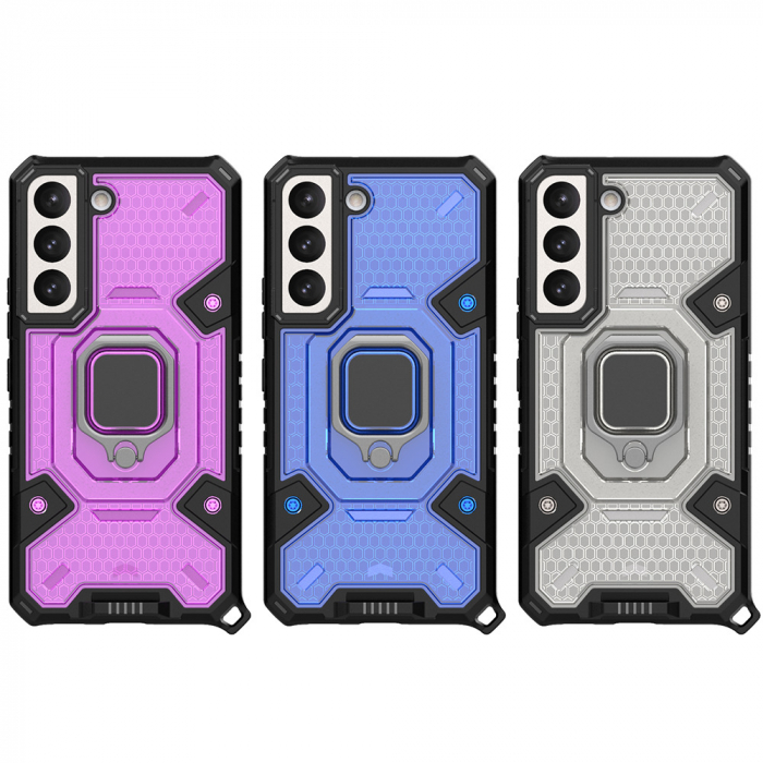 Husa antisoc Samsung Galaxy S22, Honeycomb Armor, Rose Violet [6]