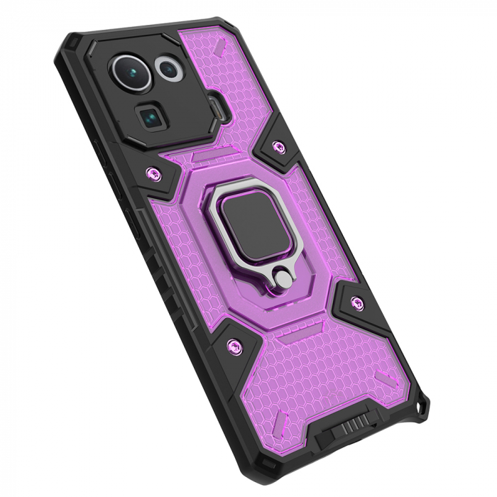 Husa antisoc Xiaomi Mi 11 Pro, Honeycomb Armor, Rose Violet [3]