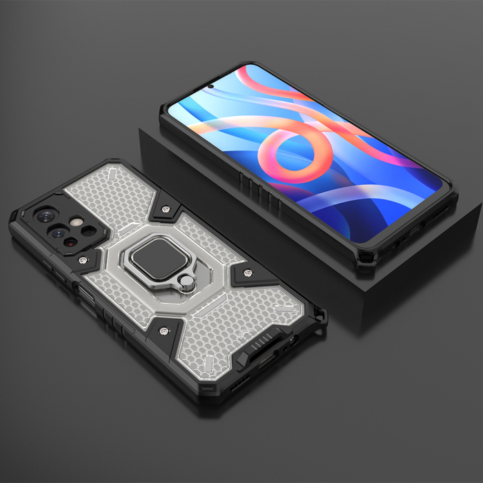 Husa antisoc Xiaomi Poco M4 Pro 5G, Honeycomb Armor, Negru [3]