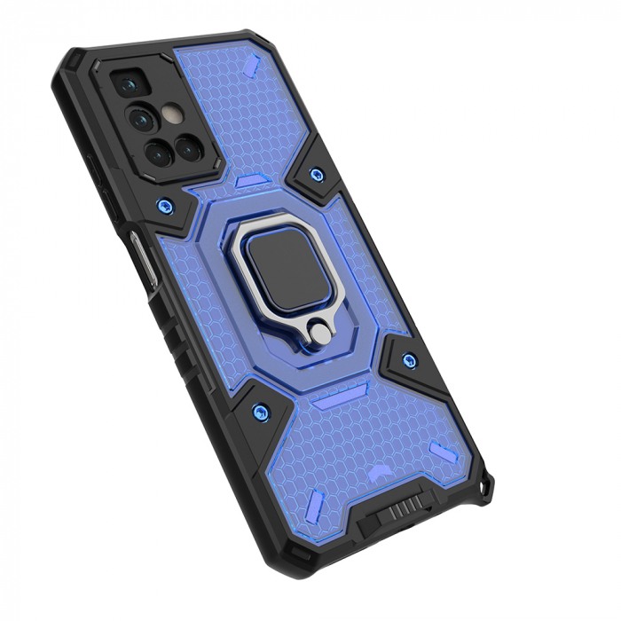 Husa antisoc Xiaomi Redmi 10, Honeycomb Armor, Albastru [4]