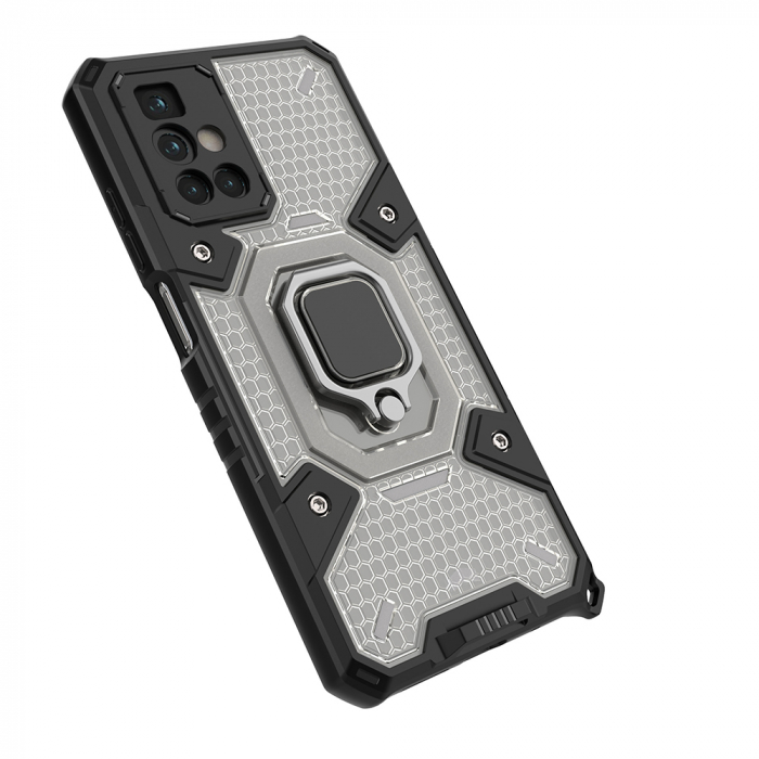 Husa antisoc Xiaomi Redmi 10, Honeycomb Armor, Negru [4]