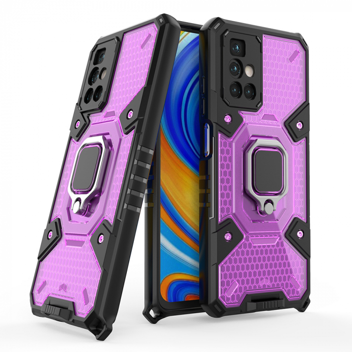 Husa antisoc Xiaomi Redmi 10, Honeycomb Armor, Rose Violet [1]