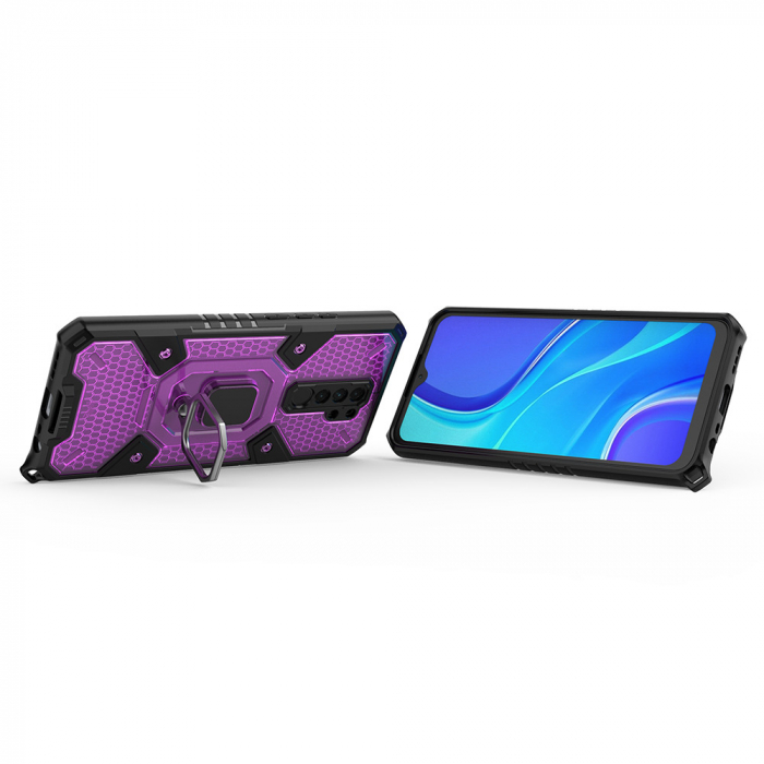 Husa antisoc Xiaomi Redmi 9, Honeycomb Armor, Rose Violet [2]