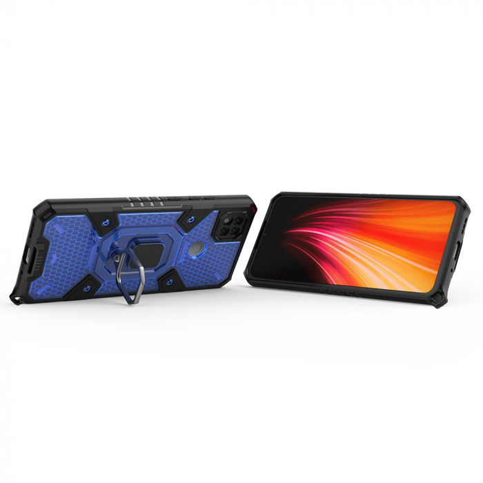 Husa antisoc Xiaomi Redmi 9C,  Honeycomb Armor, Albastru [2]