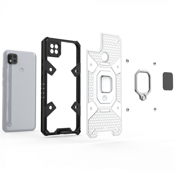 Husa antisoc Xiaomi Redmi 9C,  Honeycomb Armor, Albastru [3]