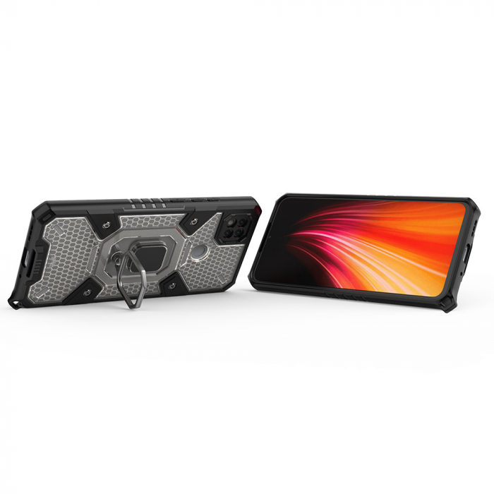 Husa antisoc Xiaomi Redmi 9C, Honeycomb Armor, Negru [2]