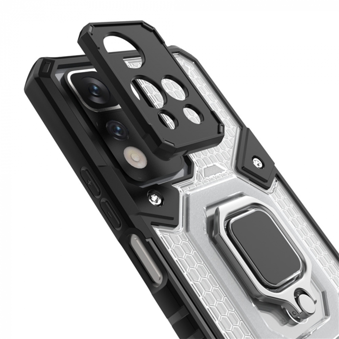 Husa antisoc Xiaomi Redmi Note 11 Pro, Honeycomb Armor, Albastru [4]