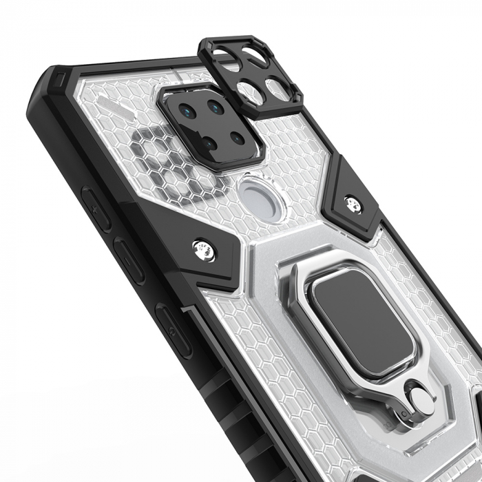 Husa antisoc Xiaomi Redmi Note 9, Honeycomb Armor, Albastru [6]