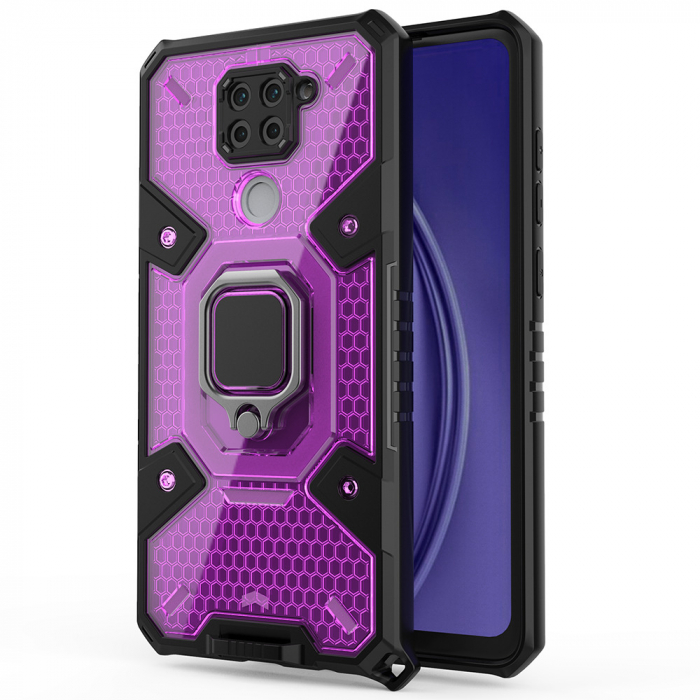 Husa antisoc Xiaomi Redmi Note 9, Honeycomb Armor, Rose Violet [1]