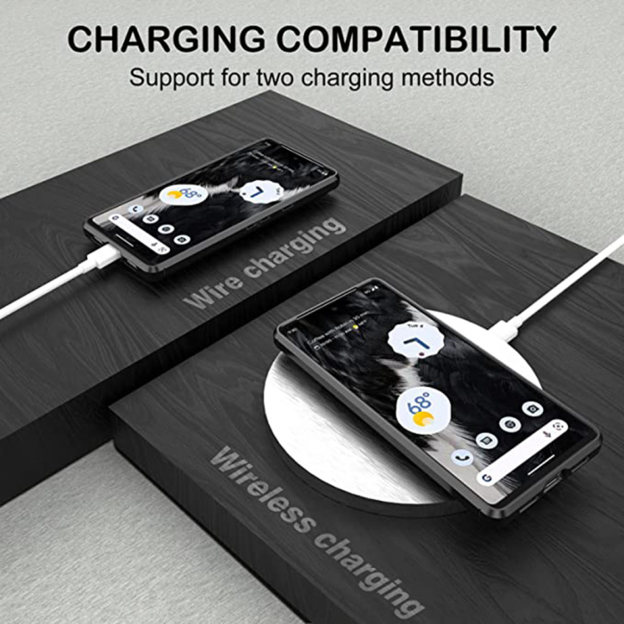 Husa Carbon Silicone pentru Google Pixel 7, Negru [5]