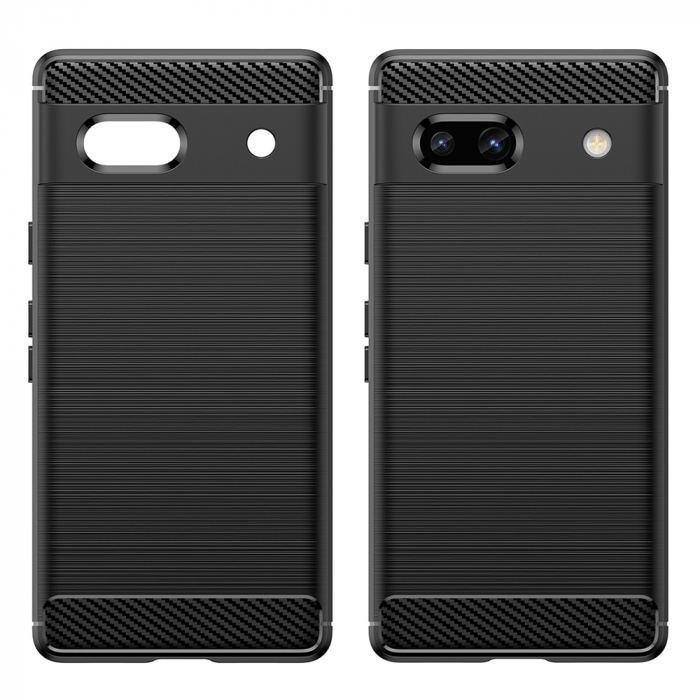 Husa Carbon Silicone pentru Google Pixel 7a, Negru [3]