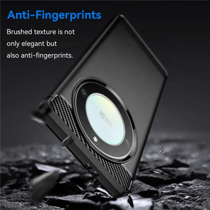 Husa Carbon Silicone pentru Honor Magic 5 Lite, Negru [7]