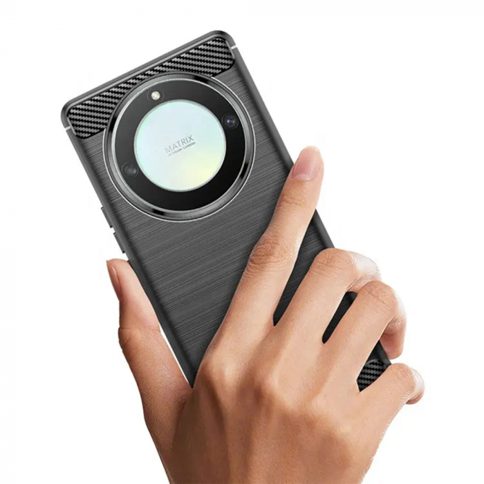 Husa Carbon Silicone pentru Honor Magic 5 Lite, Negru [4]