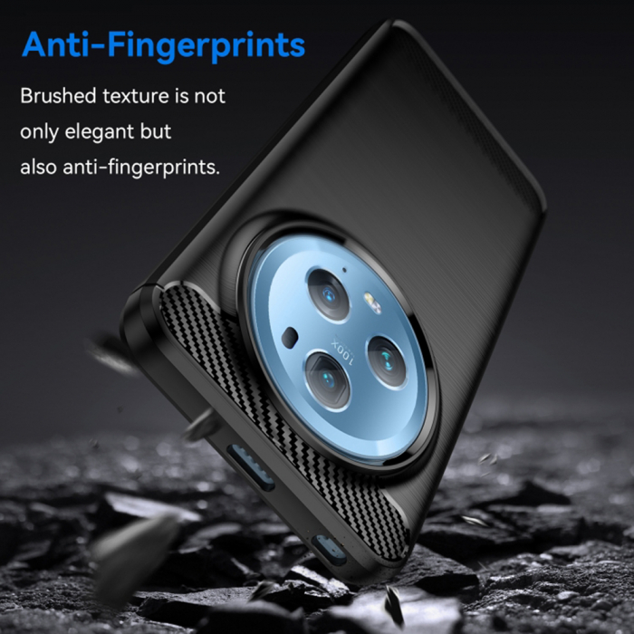 Husa Carbon Silicone pentru Honor Magic 5 Pro, Negru [4]
