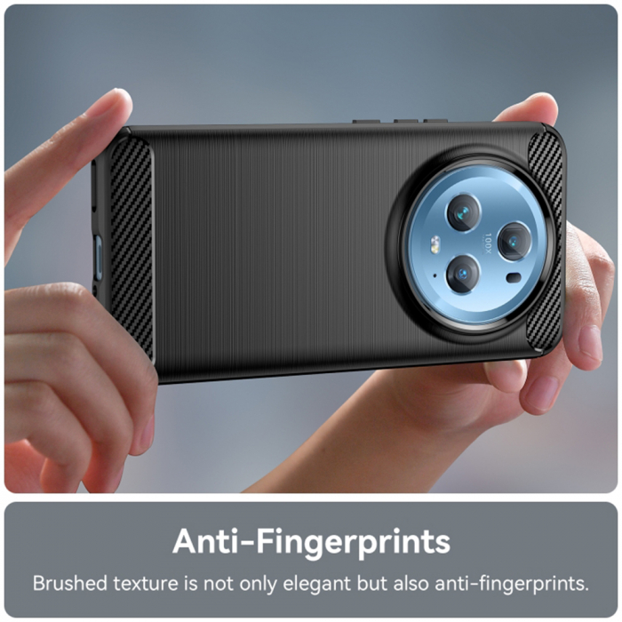 Husa Carbon Silicone pentru Honor Magic 5 Pro, Negru [3]