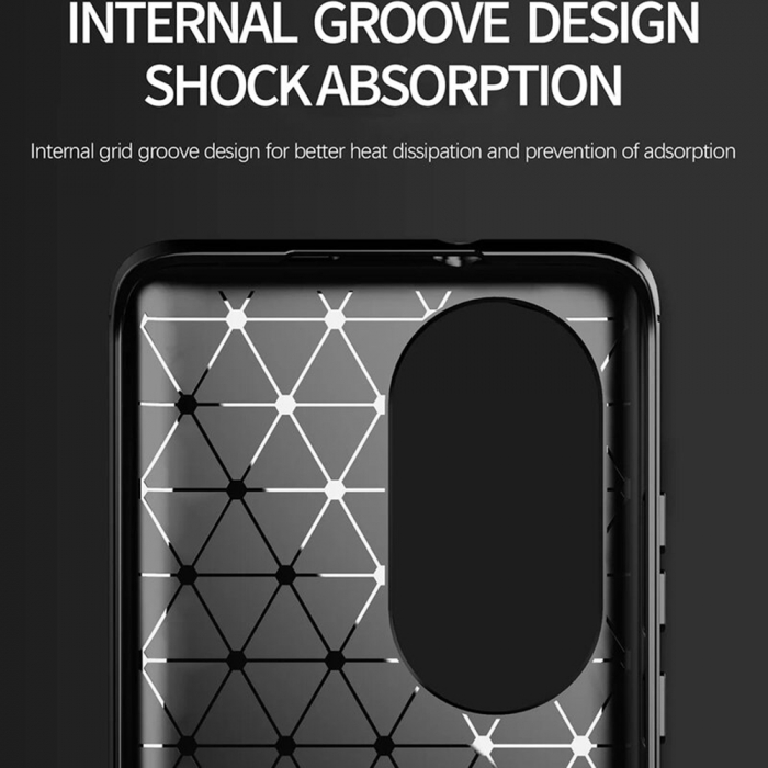 Husa Carbon Silicone pentru Honor X7, Negru [7]
