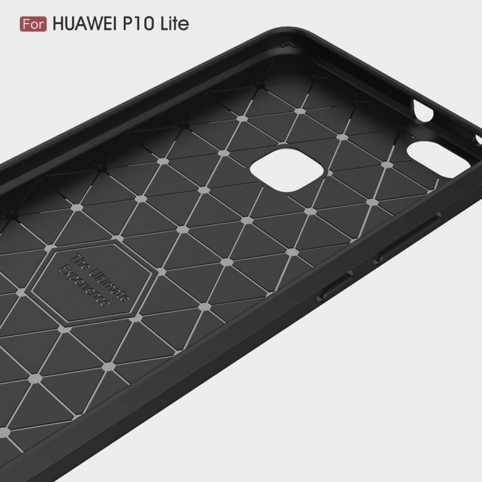 Husa Carbon Silicone pentru Huawei P10 Lite, Negru [5]