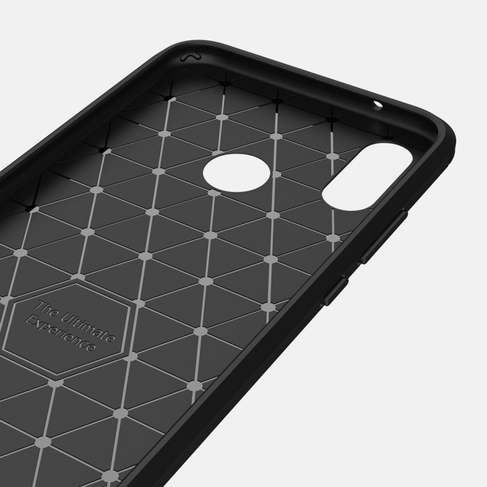 Husa Carbon Silicone pentru Huawei P20 Lite, Negru [5]