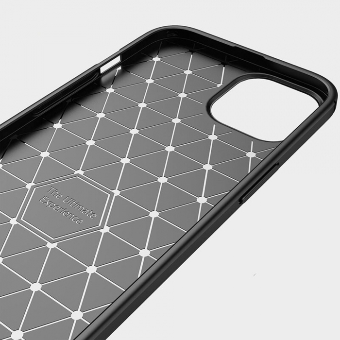 Husa Carbon Silicone pentru iPhone 14 Pro Max, Negru [3]