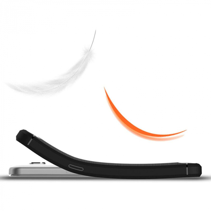 Husa Carbon Silicone pentru iPhone 6 Plus / 6S Plus, Negru [2]