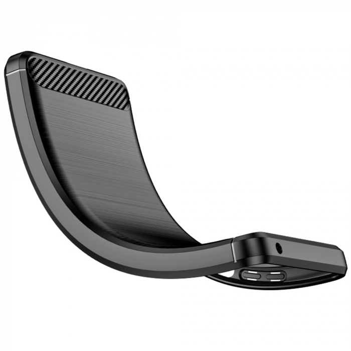 Husa Carbon Silicone pentru Motorola Edge 30 Pro, Negru [5]