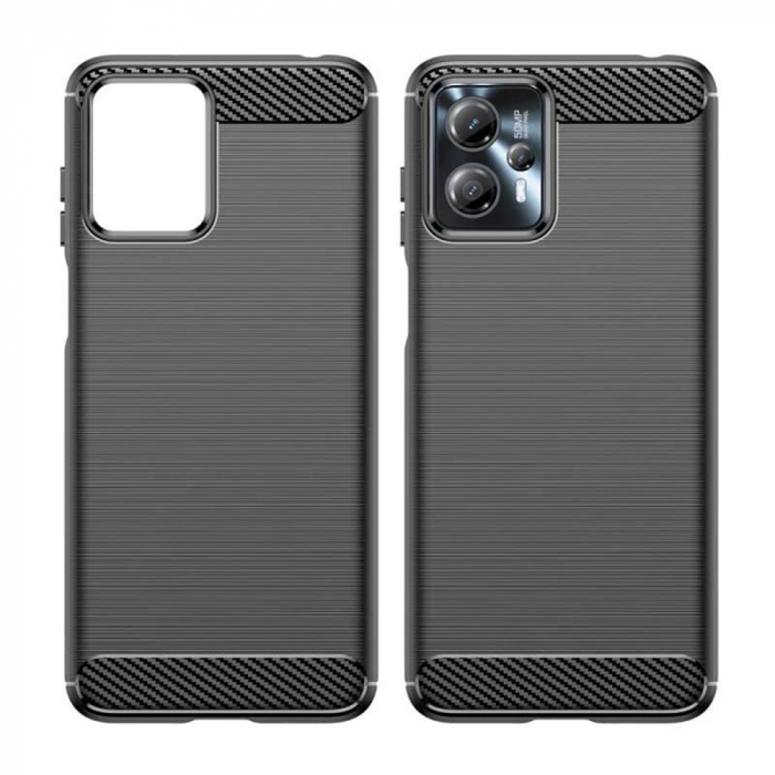 Husa Carbon Silicone pentru Motorola Moto G13 / G23 / G53, Negru [2]