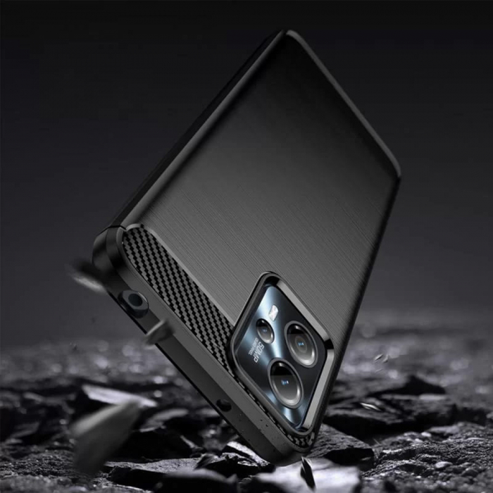 Husa Carbon Silicone pentru Motorola Moto G13 / G23 / G53, Negru [6]