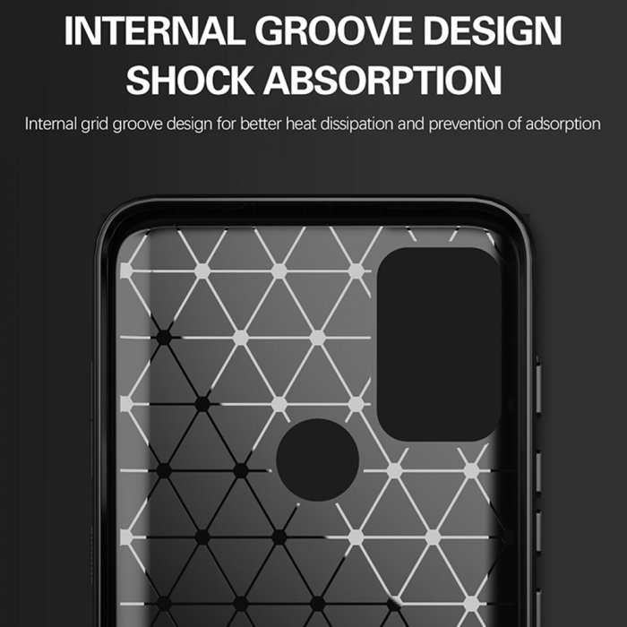 Husa Carbon Silicone pentru Motorola Moto G50, Negru [3]