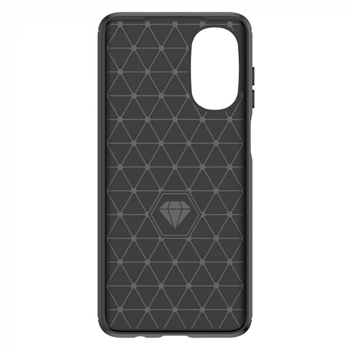 Husa Carbon Silicone pentru Motorola Moto G52, Negru [3]