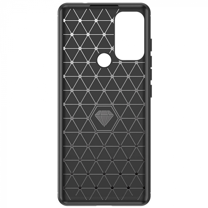 Husa Carbon Silicone pentru Motorola Moto G60s, Negru [3]