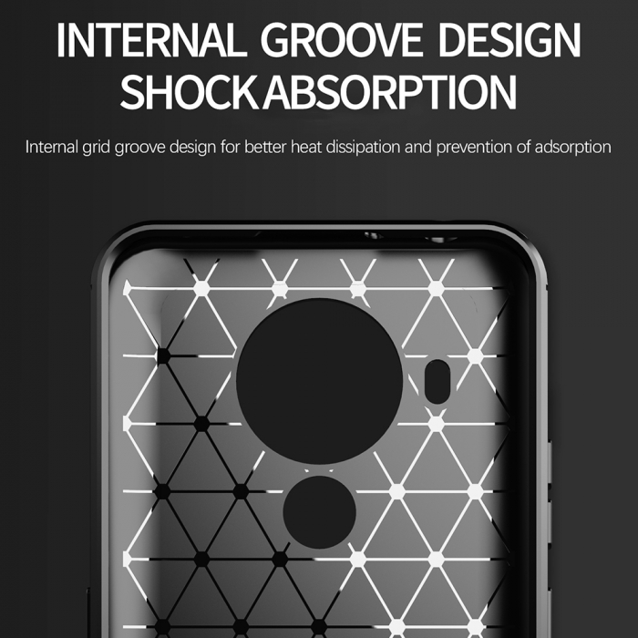 Husa Carbon Silicone pentru Nokia 5.4, Negru [5]
