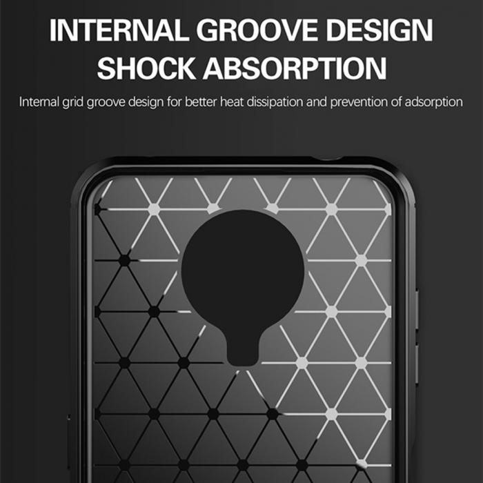 Husa Carbon Silicone pentru Nokia G10 / G20, Negru [3]