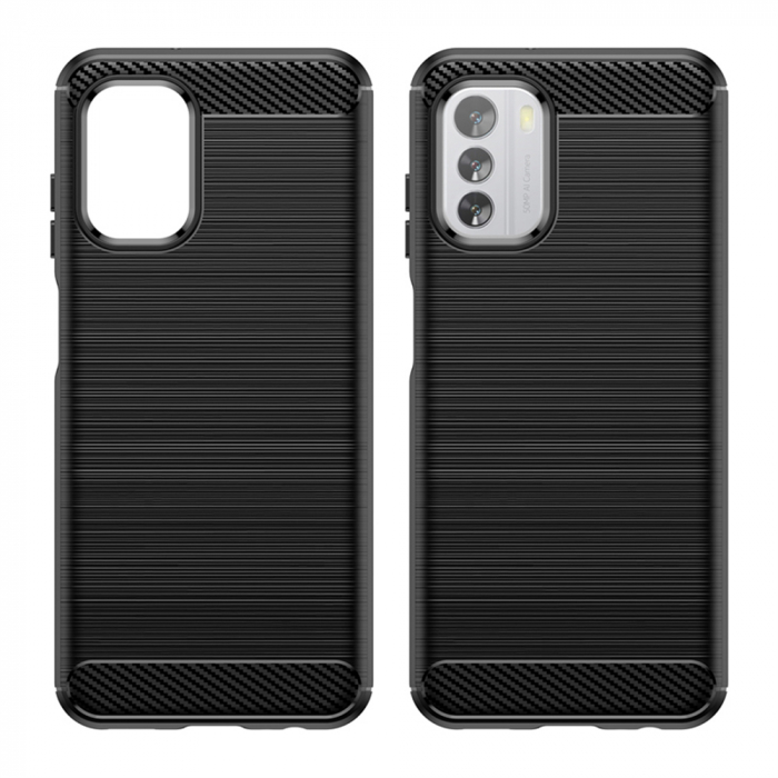 Husa Carbon Silicone pentru Nokia G60, Negru [2]
