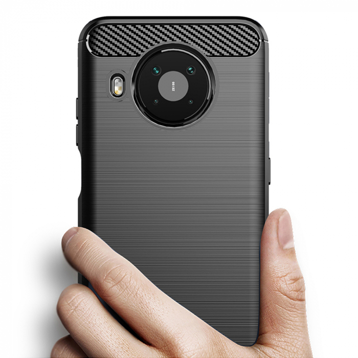 Husa Carbon Silicone pentru Nokia X10 / X20, Negru [2]