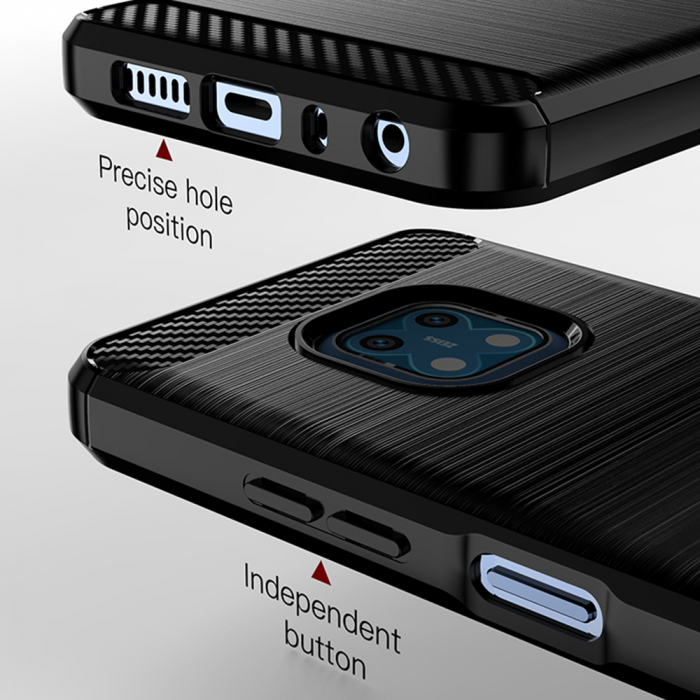 Husa Carbon Silicone pentru Nokia XR20, Negru [4]