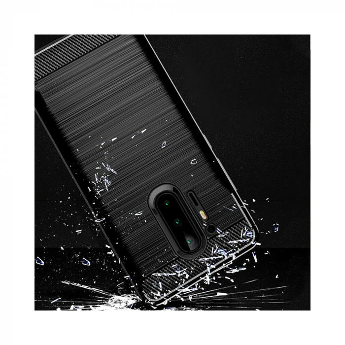 Husa Carbon Silicone pentru OnePlus 8 Pro, Negru [3]