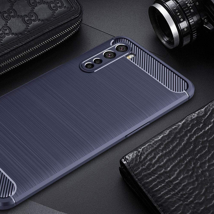 Husa Carbon Silicone pentru OnePlus Nord, Negru [7]