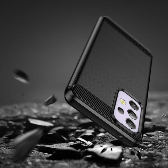 Husa Carbon Silicone pentru Samsung Galaxy A33 5G, Negru [3]