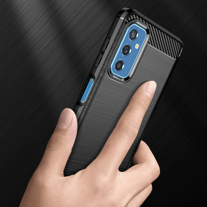 Husa Carbon Silicone pentru Samsung Galaxy M52 5G, Negru [5]