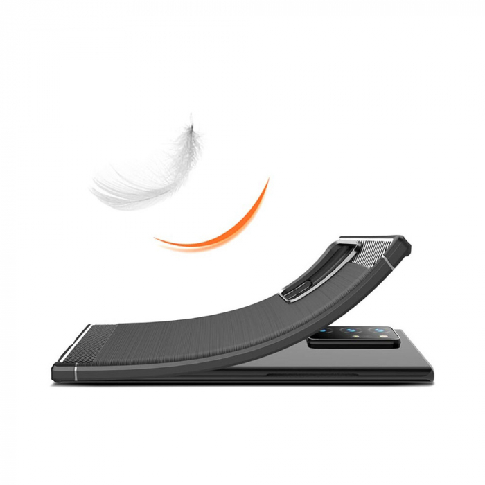 Husa Carbon Silicone pentru Samsung Galaxy Note 20 Ultra, Negru [4]