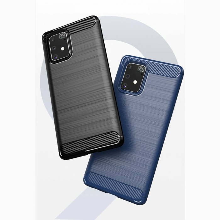 Husa Carbon Silicone pentru Samsung Galaxy S10 Lite, Negru [8]