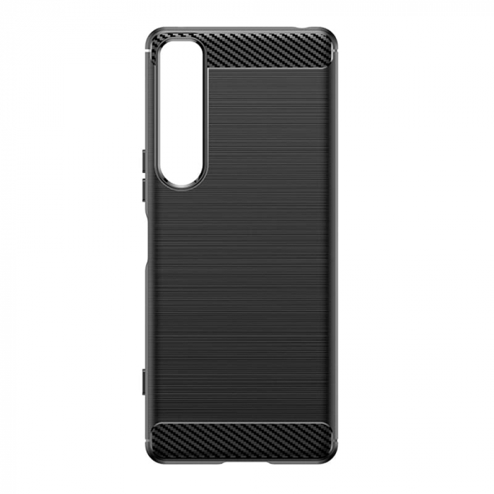 Husa Carbon Silicone pentru Sony Xperia 1 IV, Negru [3]