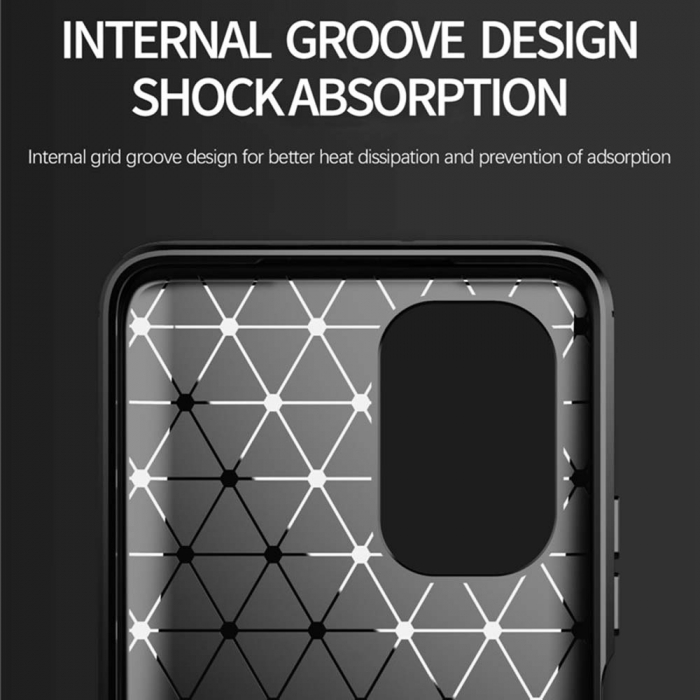 Husa Carbon Silicone pentru Xiaomi Poco F3, Negru [5]