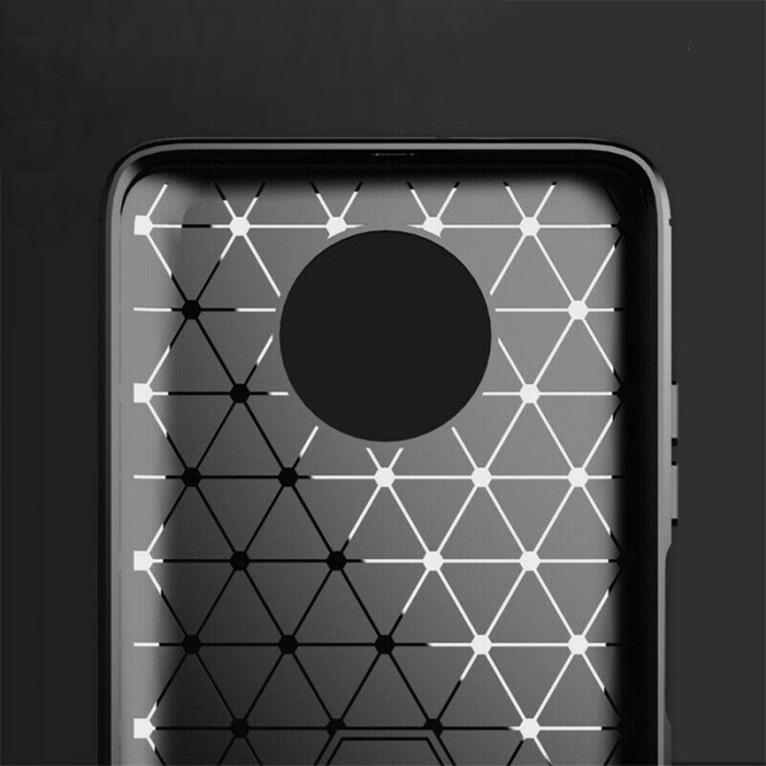 Husa Carbon Silicone pentru Xiaomi Redmi Note 9T, Negru [6]