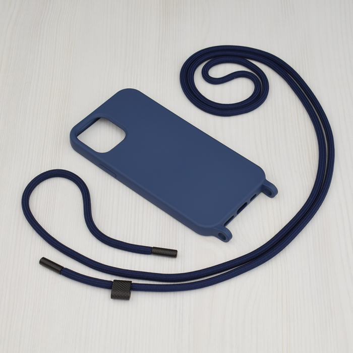 Husa cu snur iPhone 12 Pro, Crossbody Lanyard, Blue [2]