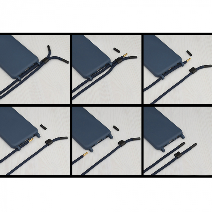 Husa cu snur iPhone 13 Pro, Crossbody Lanyard, Blue [3]