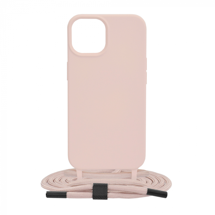 Husa cu snur iPhone 14, Crossbody Lanyard, Pink [8]