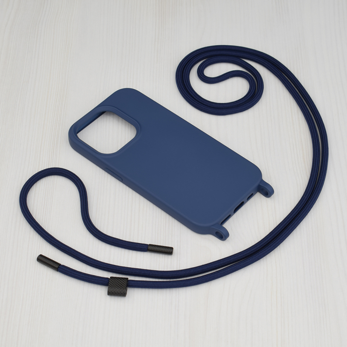 Husa cu snur iPhone 14 Pro, Crossbody Lanyard, Blue [2]